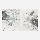 Sam Francis, Pointing at the Future III (SF-254), 1977, lithograph in two parts
