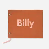 Ed Ruscha, Billy, 1968, exhibition catalogue with flocked sandpaper cover, machine screw and hex nut binding, and satin ribbon bookmark