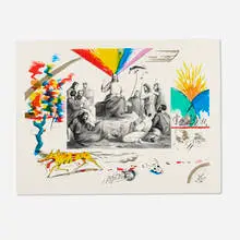 H. C. Westermann, J Print (from the Six Lithographs portfolio), 1972, lithograph in colors on BFK Rives