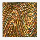 Sol LeWitt, Wavy Brushstrokes Superimposed #3, 1995, etching and aquatint in colors