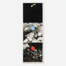 John Baldessari, Falling Star, 1989-90, sugar-lift, spit bite, aquatint in colors and photogravure on Somerset Satin