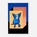 George Rodrigue, Blue Label, 1995, screenprint in colors