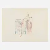 Gianfranco Baruchello, Abolizione dei fiumi e sue difficolta, 1964, mixed media on watercolor paper