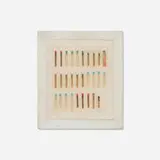 Dan Basen, Untitled, 1964, matches and mixed media on paper mounted to board with artist's frame