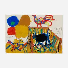 Roger Hilton, Untitled, 1973, gouache and graphite on paper