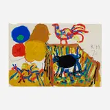 Roger Hilton, Untitled, 1973, gouache and graphite on paper