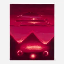 Jen Hitchings, Lunar Cycle (Menses) Study, 2021, oil and acrylic on canvas