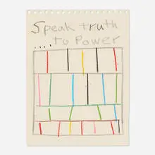 Stanley Whitney, Untitled, 2016, graphite and crayon on paper