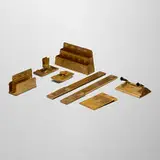 American Indian eight-piece desk set by Tiffany Studios, c. 1920, acid-etched and gilt bronze, sold Mar 2026