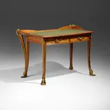 Louis Majorelle, Nénuphar lady's writing desk, c. 1903, mahogany, jatoba, gilt bronze, leather