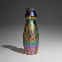 Loetz, Tall Medici vase (Gre 2/484), c. 1902, hand-blown glass