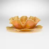 Earl finger bowl and underplate by Tiffany Studios, c. 1898, hand-blown Favrile glass, sold Mar 2026