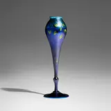 Tiffany Studios, Leaf and Vine vase, 1917, hand-blown Favrile glass