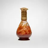 Galle, Chrysanthemum perfume diffuser, c. 1920, acid-etched cameo glass, gilt metal