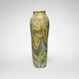 Tiffany Studios, Early and Monumental Damascene Cypriote vase, c. 1897-99, hand-blown Favrile glass