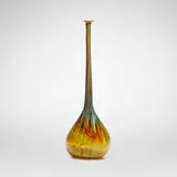 Early decorated bud vase by Tiffany Studios, c. 1895, hand-blown Favrile glass, sold Mar 2026