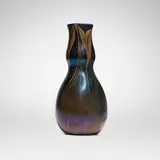 Early experimental pulled-feather vase by Tiffany Studios, c. 1895, hand-blown Favrile glass, sold Mar 2026
