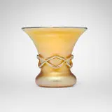 Vase with applied decoration by Tiffany Studios, c. 1911-12, hand-blown Favrile glass, sold Mar 2026