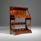 Louis Majorelle, Marquetry buffet with rabbits, flora, and snails, c. 1900, mahogany, gilt bronze, mixed wood and burl inlay