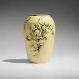 Tiffany Studios, Favrile Pottery jar from the Collection of Louis Comfort Tiffany, 1904-14, Old Ivory-glazed earthenware