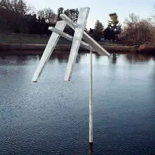 George Rickey, Four Trapezoids as Two Rectangles III, 1986, stainless steel