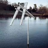 George Rickey, Four Trapezoids as Two Rectangles III, 1986, stainless steel