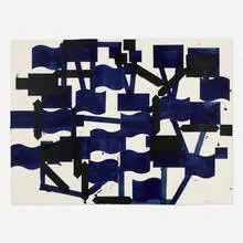 Barry Le Va, Plan View for Double Tiered Sculpture, 2002, ink and collaged paper on Waterford