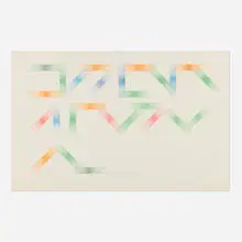 Guy de Cointet, Dr. Johnson is Coughing, c. 1978, colored pencil on Arches