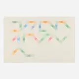 Guy de Cointet, Dr. Johnson is Coughing, c. 1978, colored pencil on Arches