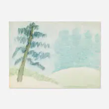 Milton Avery, Lone Pine Early Morning, 1953, watercolor on paper