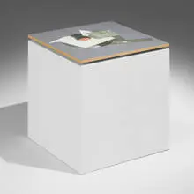 Kelley Walker, Pioneer PL-518 Series (Varese), 2014, Pantone and screenprint in colors with acrylic ink on MDF, latex painted pedestal