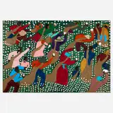 Winfred Rembert Jr., Rhythm of the Cotton Field, acrylic on carved and tooled leather