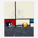 Edgar Plans, Piet and Mondrian III, 2020, oil on canvas