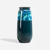 Lorinda Epply for Rookwood Pottery, Rare banded Blue Tinted/Turquoise Blue vase with birds and flowering tree