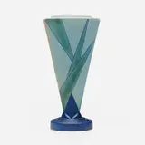 Roseville Pottery, Futura Big Blue Triangle vase
