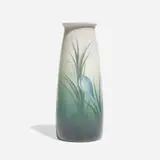 Vellum vase with crocuses by Carl Schmidt for Rookwood Pottery, sold Nov 2024