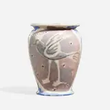 Wax Mat vase with stylized birds by Elizabeth Barrett for Rookwood Pottery, sold Nov 2024