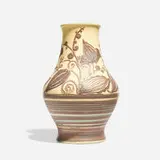 Later Mat/Mat Moderne vase with stylized milkweed by Elizabeth Barrett for Rookwood Pottery, sold Nov 2024