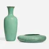 Teco Pottery, Vases, set of two
