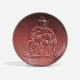Rare Good Samaritan production tray by Ruben Earl Menzel for Rookwood Pottery, sold Nov 2024