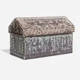 Rare production reliquary casket with lid by Arthur Conant for Rookwood Pottery, sold Nov 2024