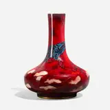 Bernard Moore, Rare vase with owl chasing mice