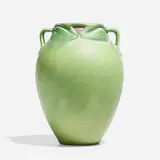 Carved Mat vase with conventionalized flowers and leaves by Rose Fechheimer for Rookwood Pottery, sold Nov 2024