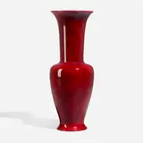 Bernard Moore, Tall vase with exotic foliage