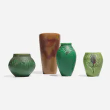 Rookwood Pottery, Collection of four vases, 1903, 1905, 1920, glazed earthenware