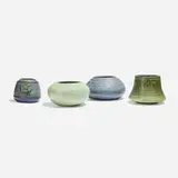 Collection of four vases by North Dakota School of Mines, sold Nov 2024