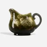 Early and Large Limoges style pitcher with swallows and grasses by attribution for Rookwood Pottery Matthew Daly, sold Nov 2024