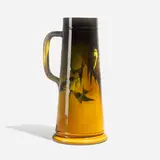 Monumental Standard Glaze tankard with barn swallows and their nest by Albert R. Valentien for Rookwood Pottery, sold Nov 2024