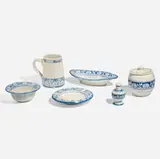 Dedham Pottery, Collection of six Rabbit tableware articles