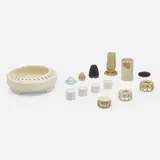 University City, Collection of fourteen works, 1912, 1914, glazed porcelain, bisque earthenware, glazed earthenware